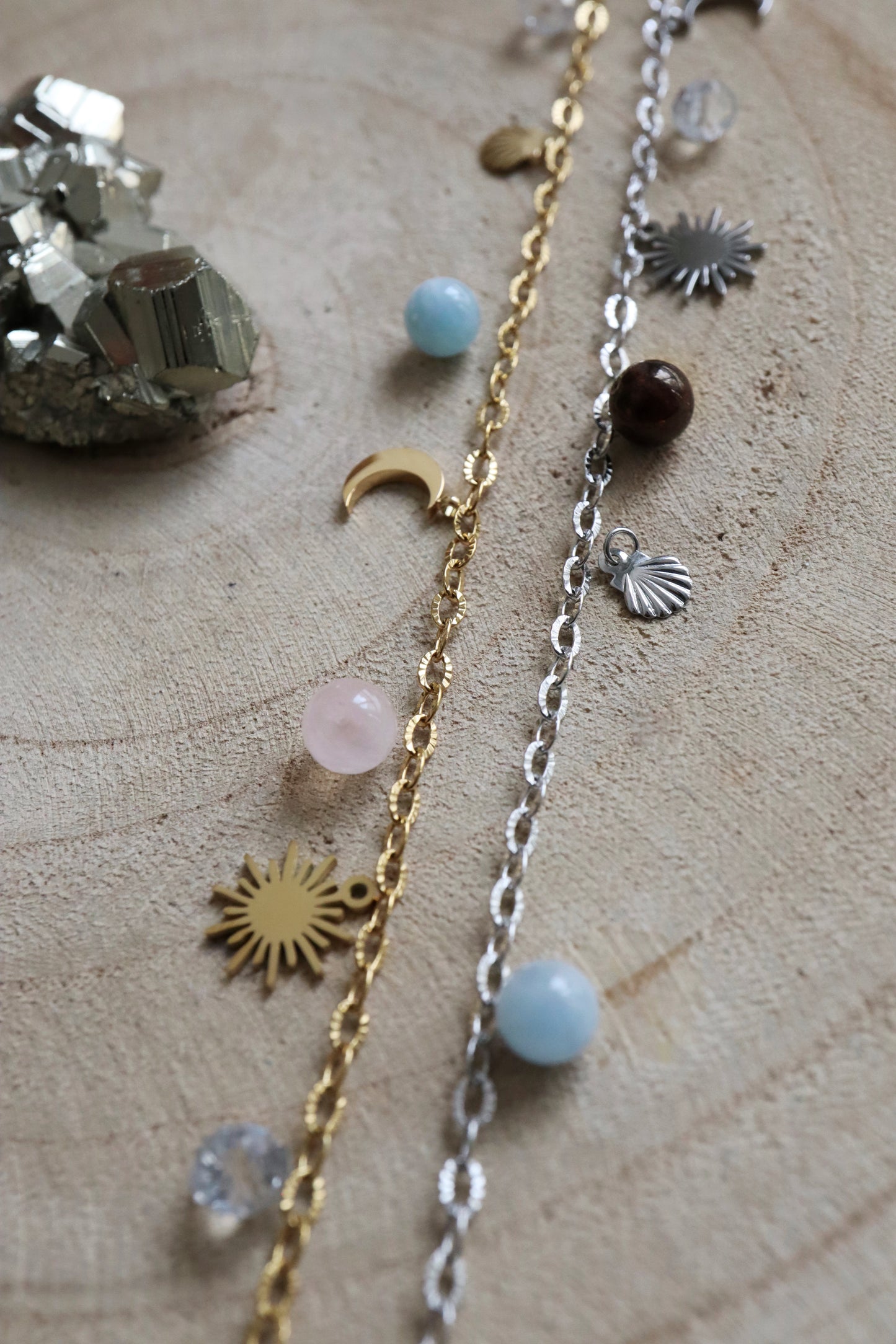 Bracelet Mix & Match ☽ Chaîne mini soleil