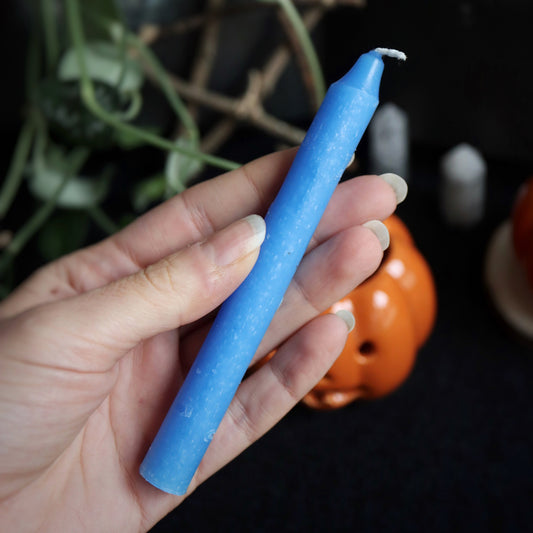Bougie de sorcellerie☽ bleu clair