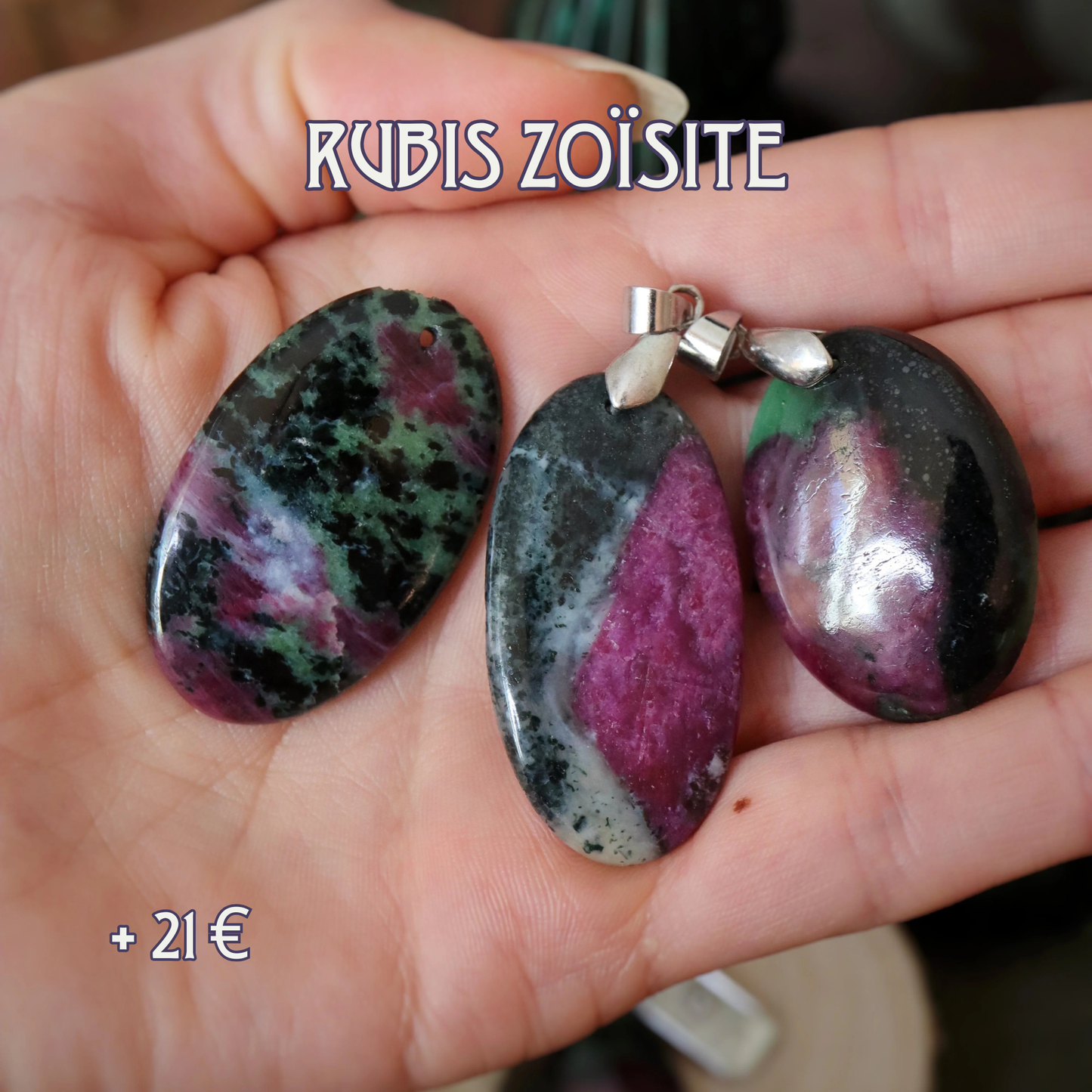 Pendentif Rubis zoïsite
