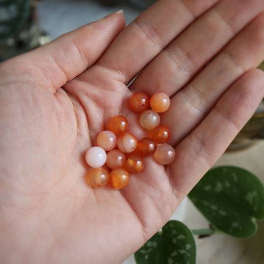 Mix & match☽ Perle Cornaline 8mm