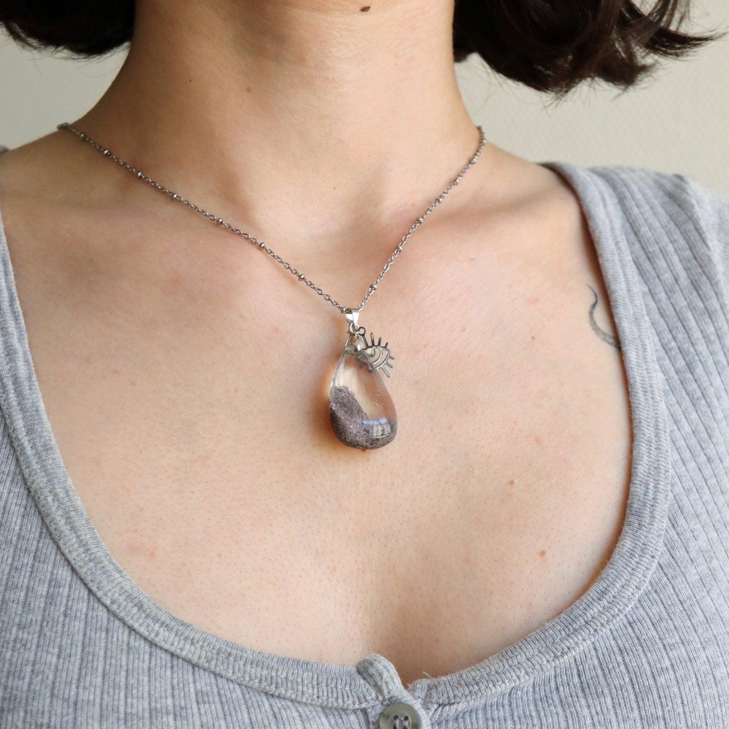 Talisman d’éveil spirituel ☽ Lodolite & troisième œil