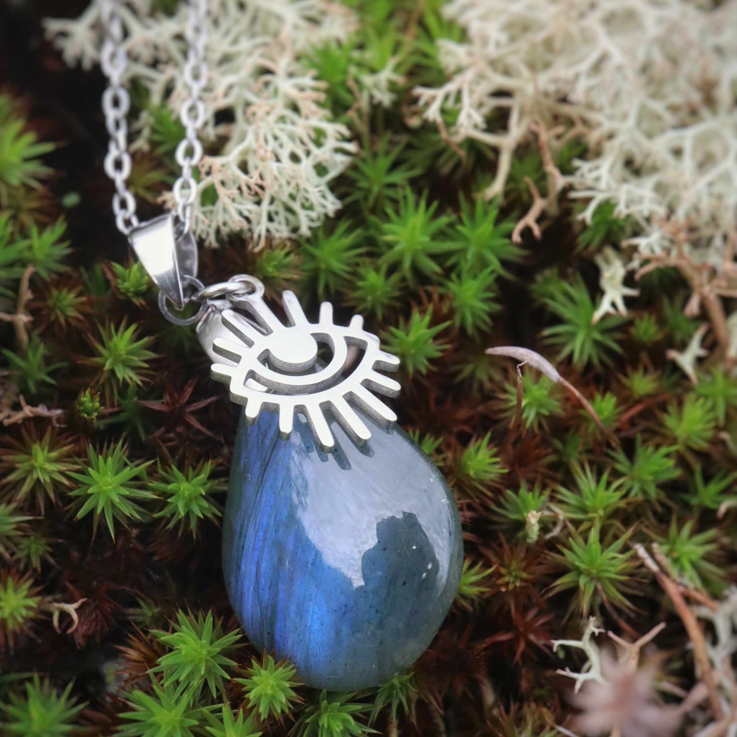 Pendentif Labradorite bleue