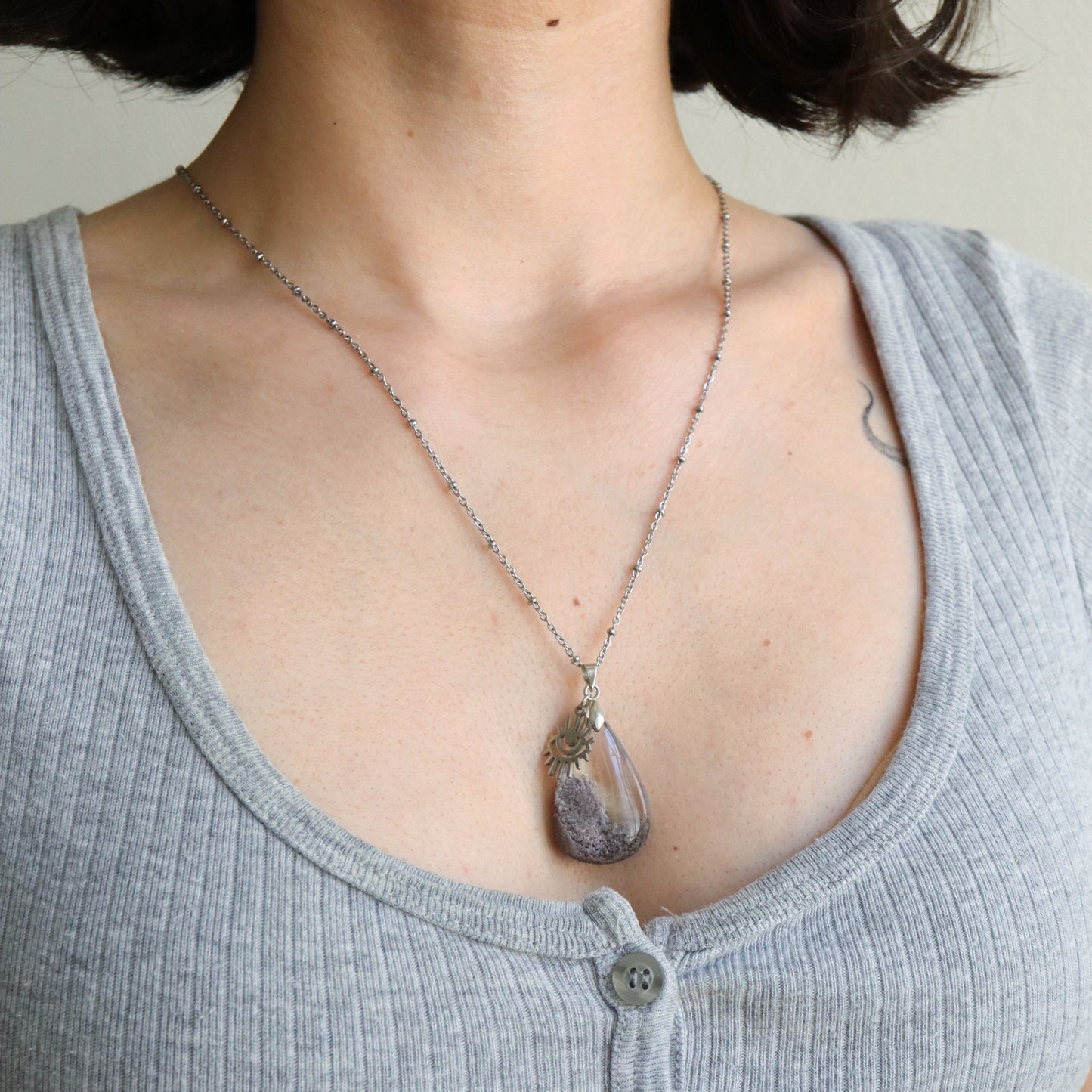Talisman d’éveil spirituel ☽ Lodolite & troisième œil