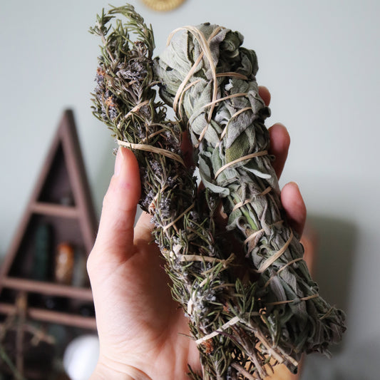 Bundle Smudge Romarin & Sauge Bio☽ Purification & Protection Magique