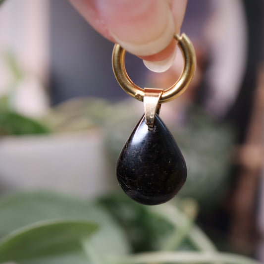 Mix & match☽ Goutte tourmaline noire