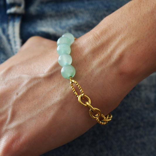 Bracelet Practical Magic ☽ Aventurine - Les Trois Sorcières