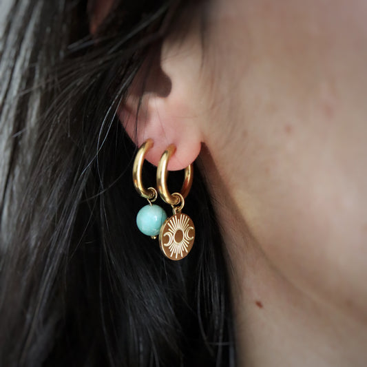 Boucles d'oreilles Mix & Match ☽ Dorées