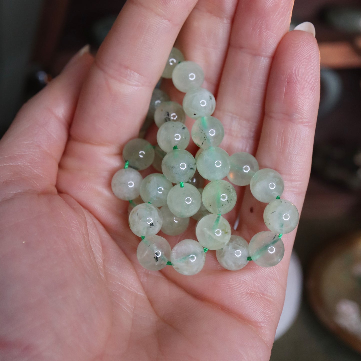 Perles Prehnite 8mm