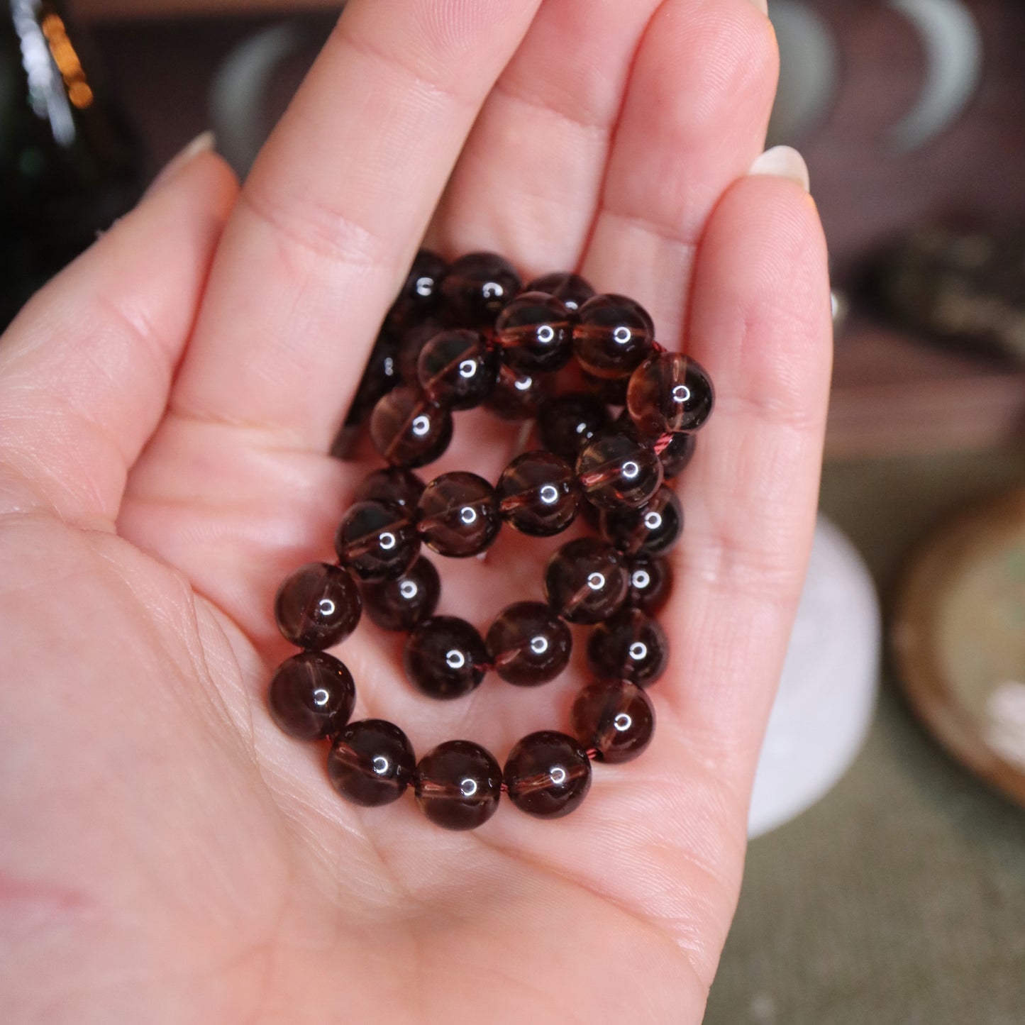 Perles Quartz fumé 8mm