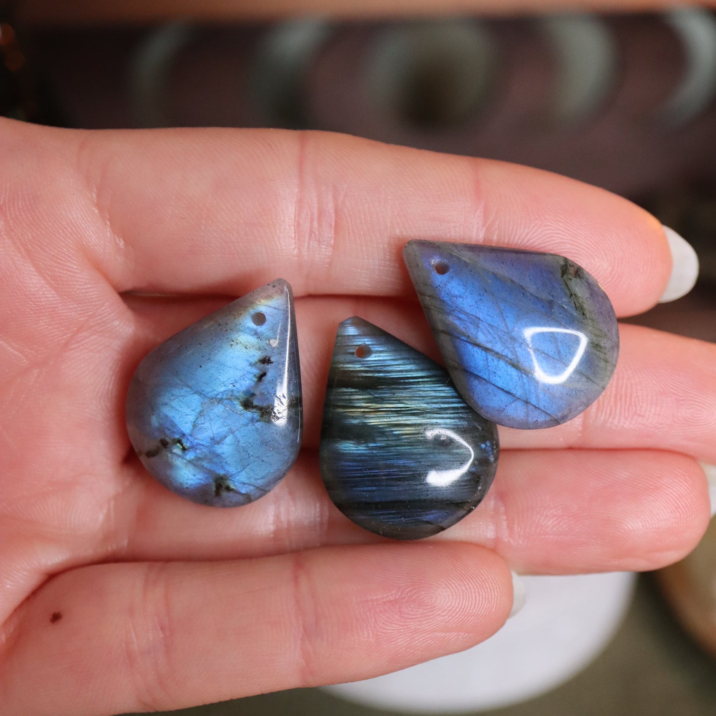 Pendentif Labradorite bleue