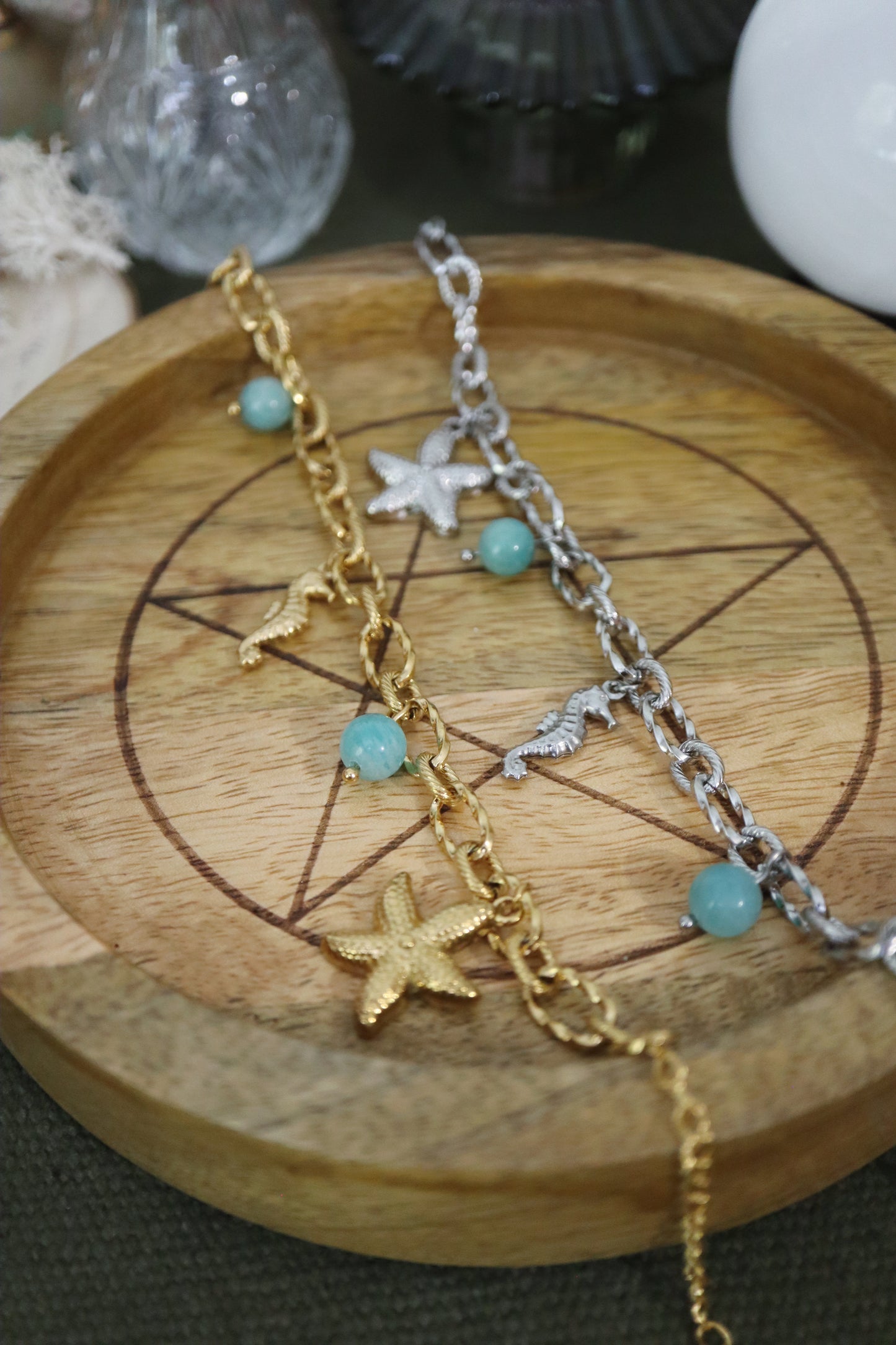 Bracelet d'apaisement ☽ Amazonite & Magie Marine