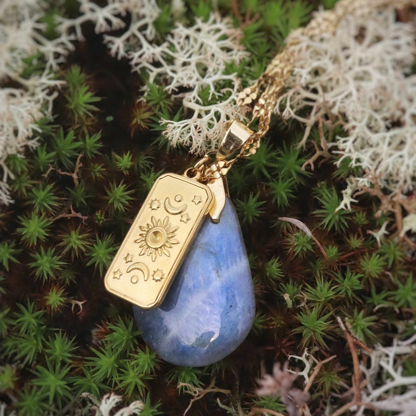 Pendentif Labradorite bleue